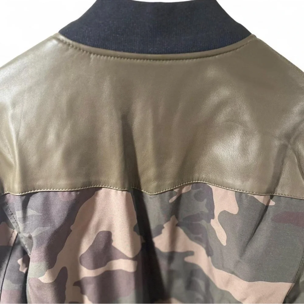 Coach Camouflage Bomber Varsity Jacket With Leather Accents Size Men’s XL (NWT)